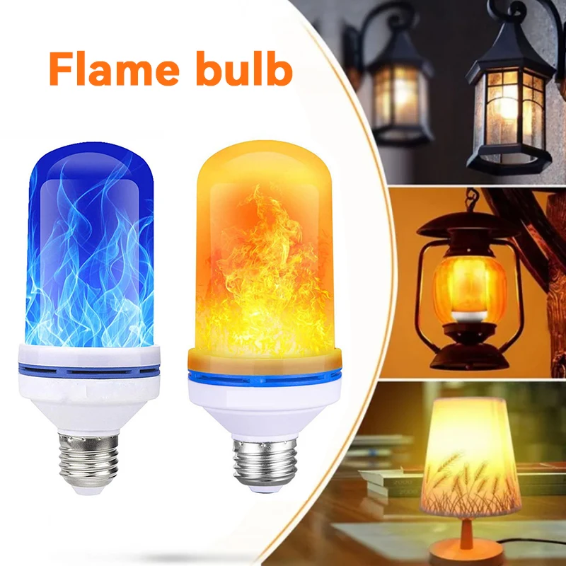 LED dynamický plameň efekt Fire Bulb Bulb E27 E14 LED kukuričná žiarovka Kreatívna blikajúca emulácia LED žiarovka LIMP LIMP