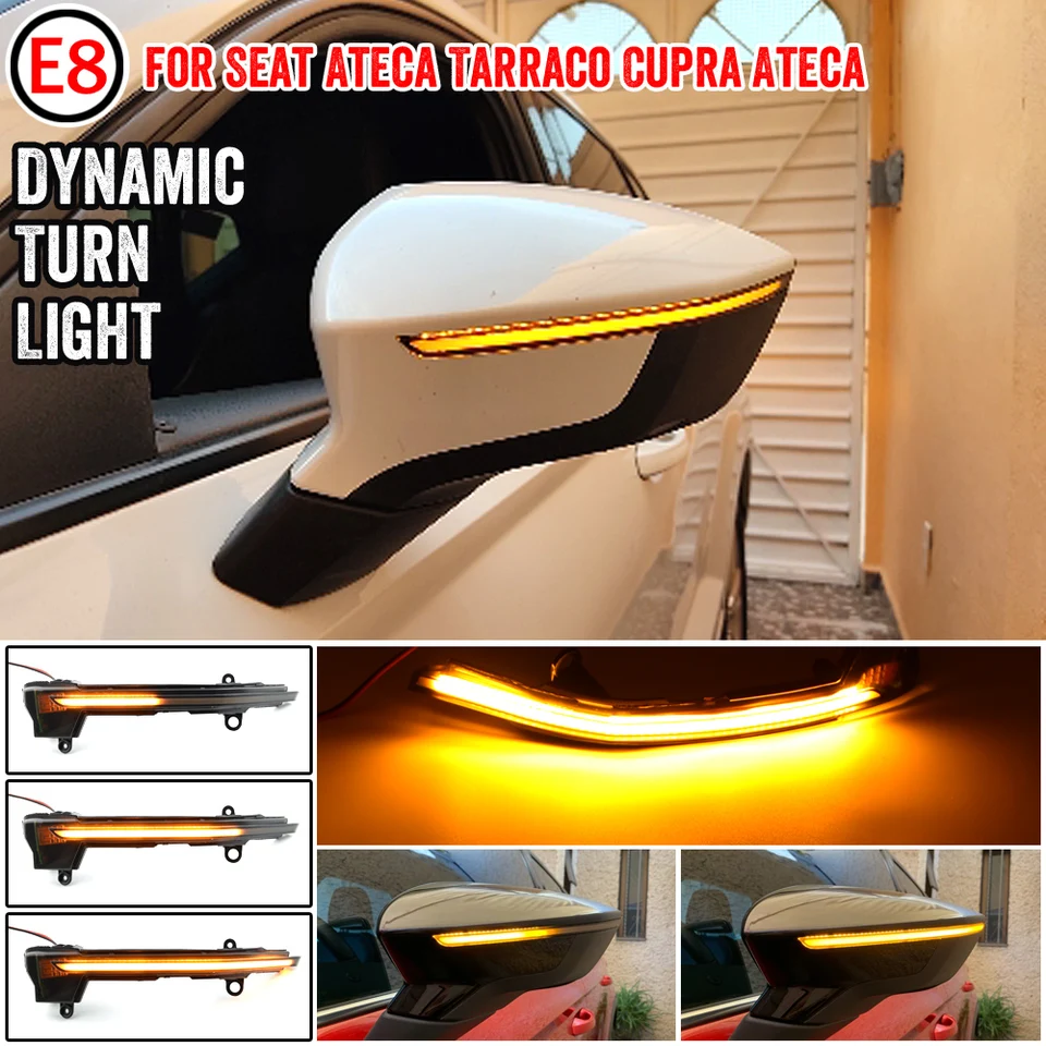 LED dynamický zákrutový signál Blinker Sekvenciálne bočné zrkadlo Svetlo pre sedadlo ateca cupra ateca tarraco 2016-2019