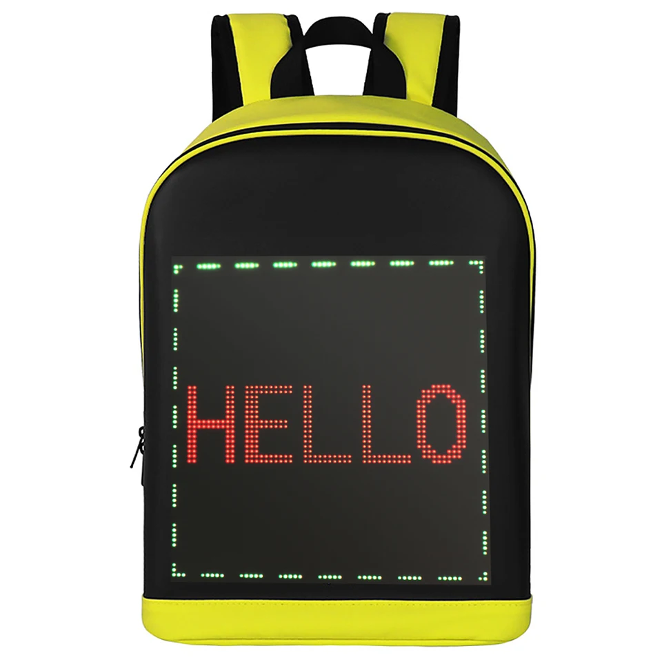 LED farebná obrazovka Prispôsobiteľná batohová cestovná taška BAG School BAG BAG pre mužov.