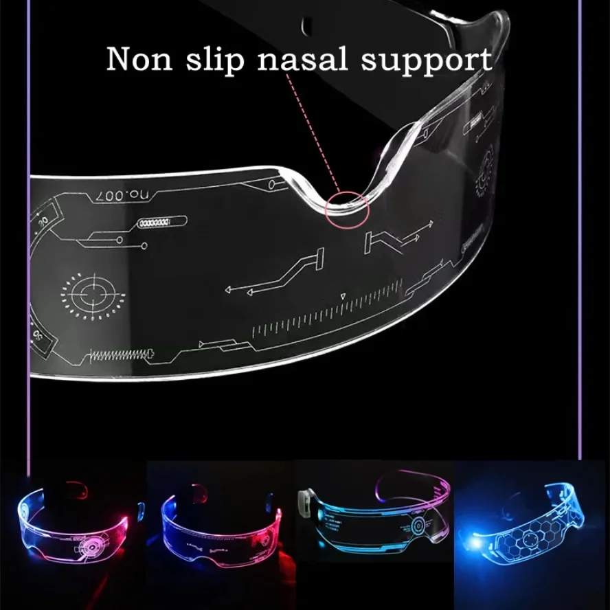 LED farebné svetelné okuliare Hudobná bar KTV Valentín Party dekorácie Glog Goggles Festival vianočné rekvizity vysokej kvality