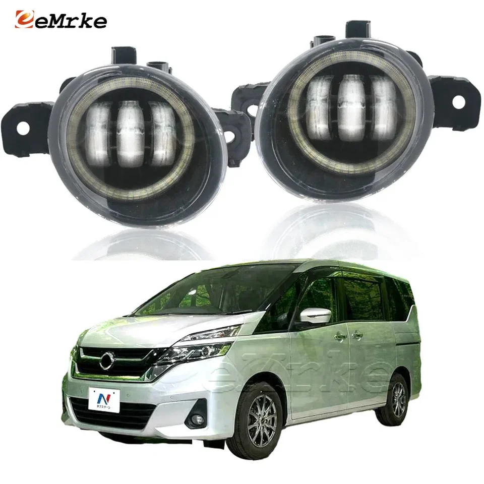 LED hmlové svetlá Angel Eye DRL pre Nissan Serena Suzuki Landy C27 2016 2017 2018 2018 CAR PTF objektív denné svetlo vľavo + doprava
