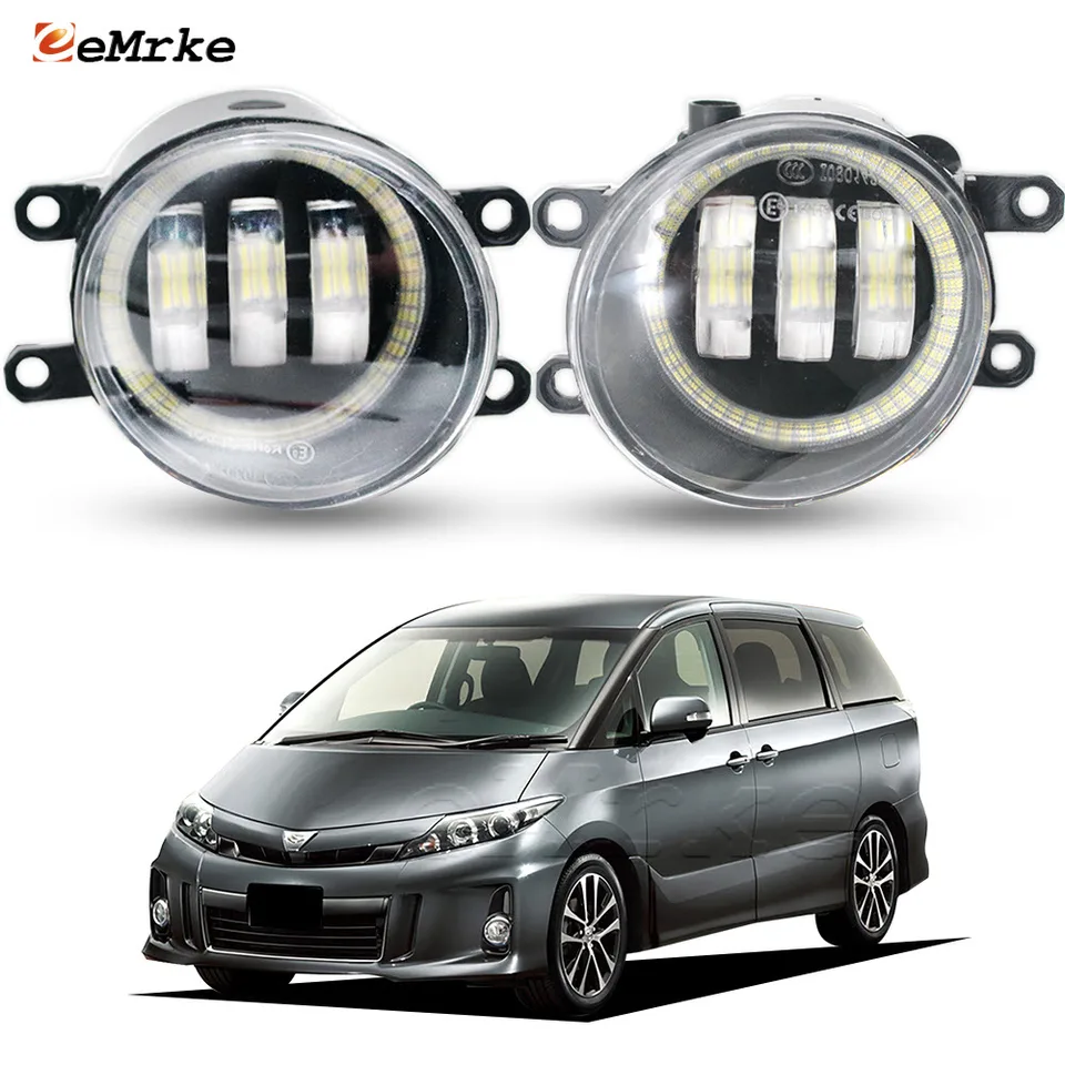 LED hmlové svetlá montážny automobil PTF s Angel Eyes DRL + objektív pre Toyota Hybrid AERAS AHR20 XR50 2012 2013 2013 2014 2015 2016