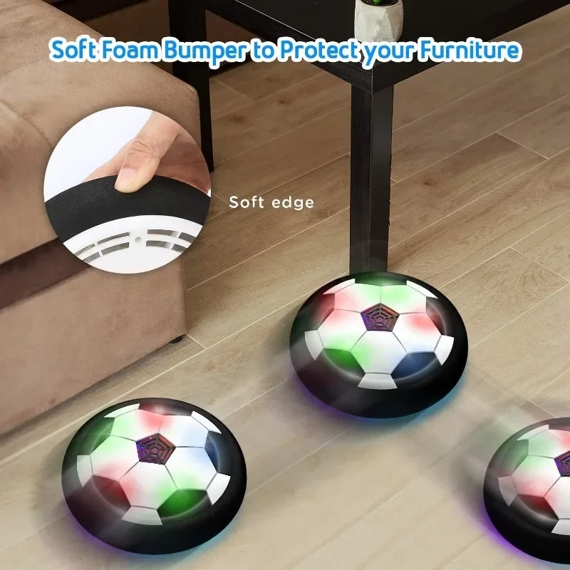 LED HOVER Futbalové futbalové futbalové hračky pre dieťa s penovým nárazníkom Air Power Training Ball Hudobná batéria Poháňaná darček k narodeninám darček
