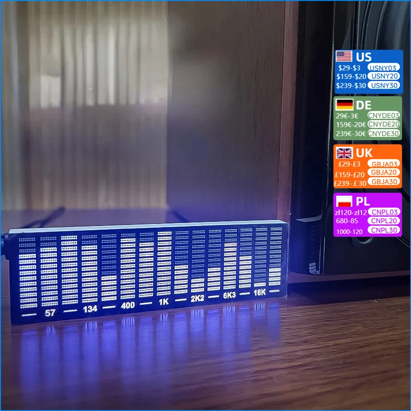 LED hudobné spektrum displej analyzátora zosilňovača Audio úroveň Audio úrovne