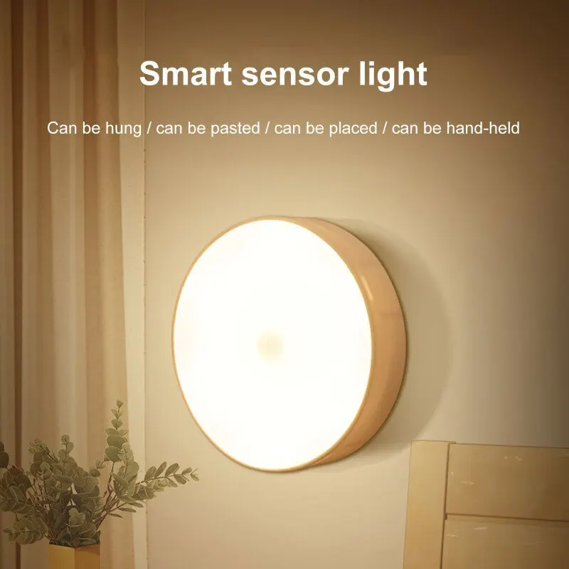 LED inteligentné ľudské snímacie senzorové nočné lampa Nočná lampa Núdzové automatické osvetlenie USB nabíjanie bezdrôtového purpurového sacieho nočného svetla