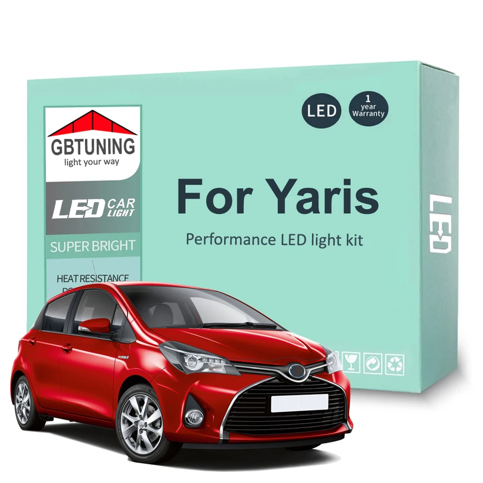 LED interiérová žiarovka Kit pre Toyota Yaris 1999-2015 2016 2017 2018 2019 2020 2021