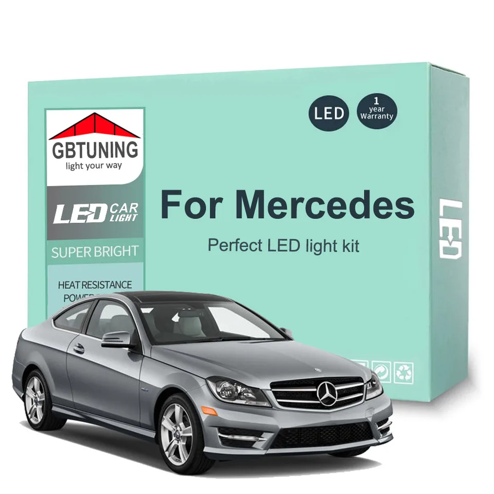 LED interiérová žiarovka sada pre Mercedes Benz MB CESM trieda W202 W203 S203 W204 S204 W210 W211 S211 W212 S212 W220 W221 W164