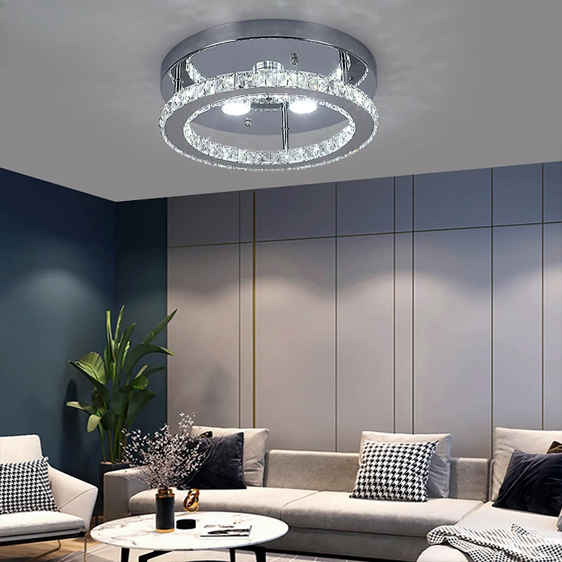 LED K9 Crystal Stropná lampa spálňa Kuchynské kŕč