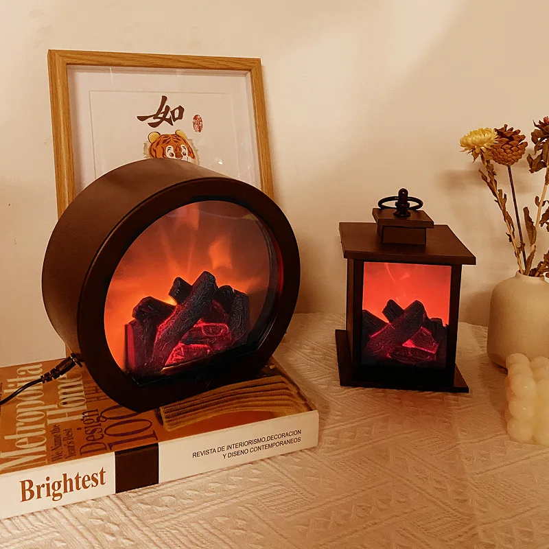 LED krb Lanternica simulácia uhlia plameň plameň lampa USB batéria napájaná svetlo Valentines Day Courtyard Nočné svetlo Domáce dekorácie