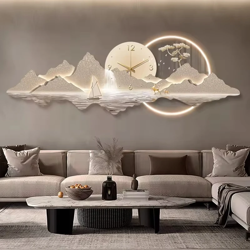 LED luxusné nástenné hodiny mechanizmus interiér