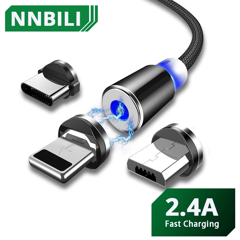 LED magnetický kábel USB Kábel rýchle nabíjanie typu C kábel magnet nabíjačku nabíjanie Micro USB kábel mobilný telefón kábel USB kábel USB