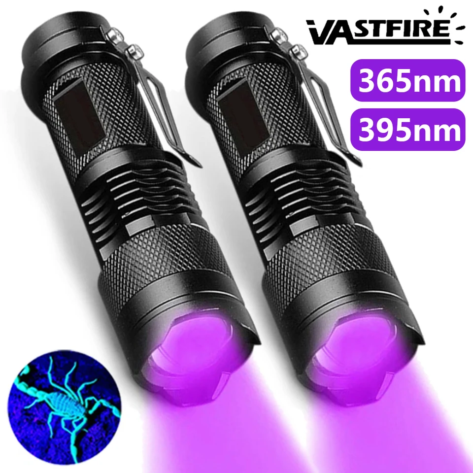 LED MINI UV baterka Zväčšenie ultra fialových osvetlenia UV LAMP Blacklight ručné prenosné prenosné prenosné domáce zviera detektor moču pre chybu postele