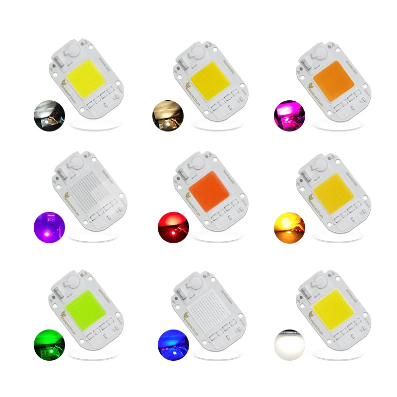 LED modul 220V čip LED 50W 30W 20W 395nm 660nm 1000K 2100K 3000K 4000K 6000K 6700K 100000K na vytvrdzovanie LED žiarovky LED LED LED