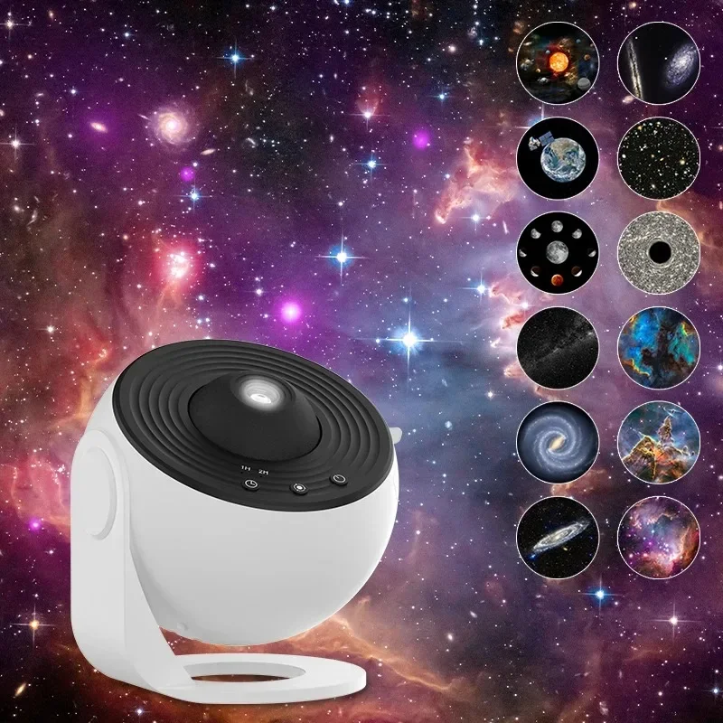 LED nočné svetlo Galaxy projektor Starry Sky Projector 360 ° Rotate Planetarium Night Lamp pre izbu dekoratívne deti Darček pre deti