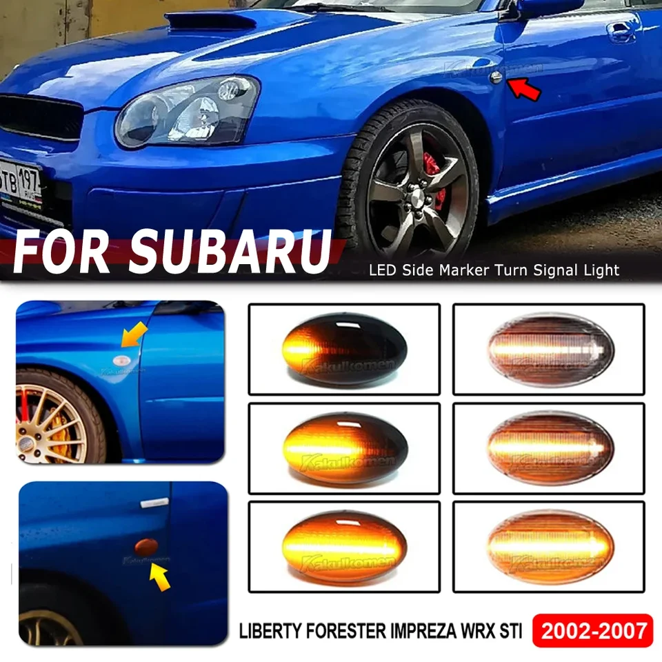 LED opakovača Fender Bočný marker svetlo Dynamický ukazovateľ signálu Turn Binker pre Subaru Impreza GDA GDB Liberty Forester SF SG SH SH