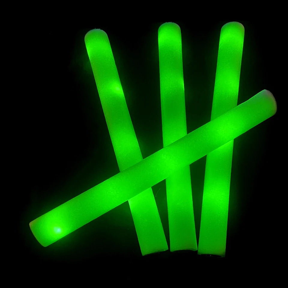 LED penová barová špongia Light-up penové palice žiaria v tmavom vstavanom gombíkovej batérii Party Svadobné festivaly