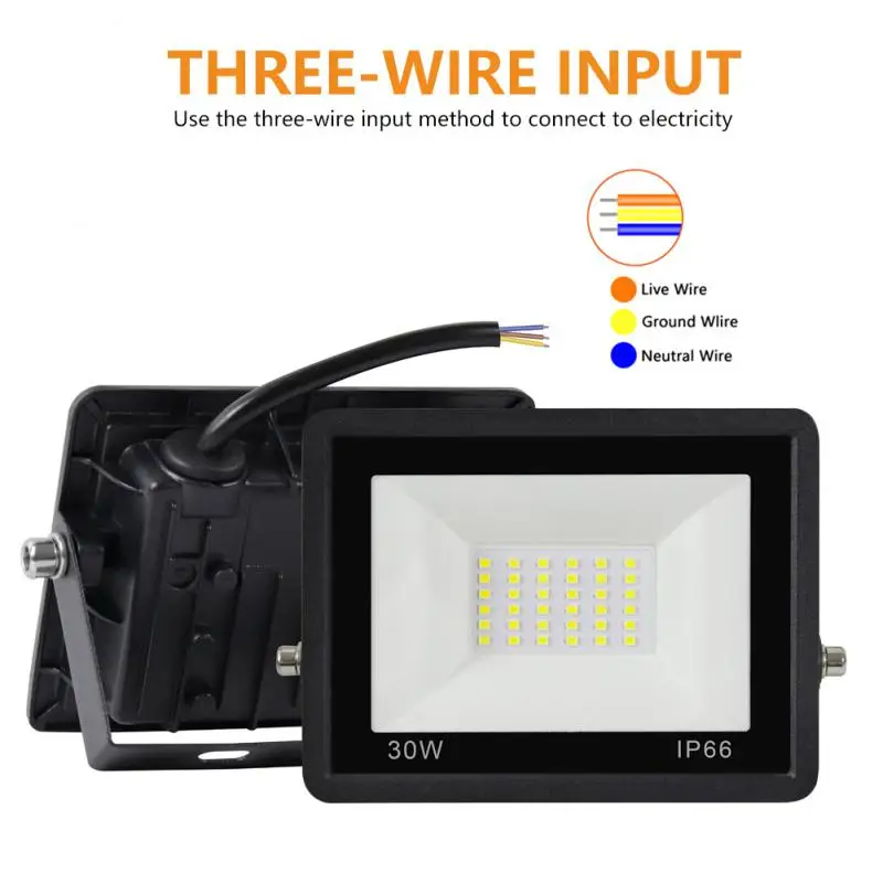LED PIR Sensor Sensor Lightlight Outdoor Wall Light White Light 100 W 50W 30W 20W 10W 10W IP66 nepremokavá LED reflektor pre záhradu