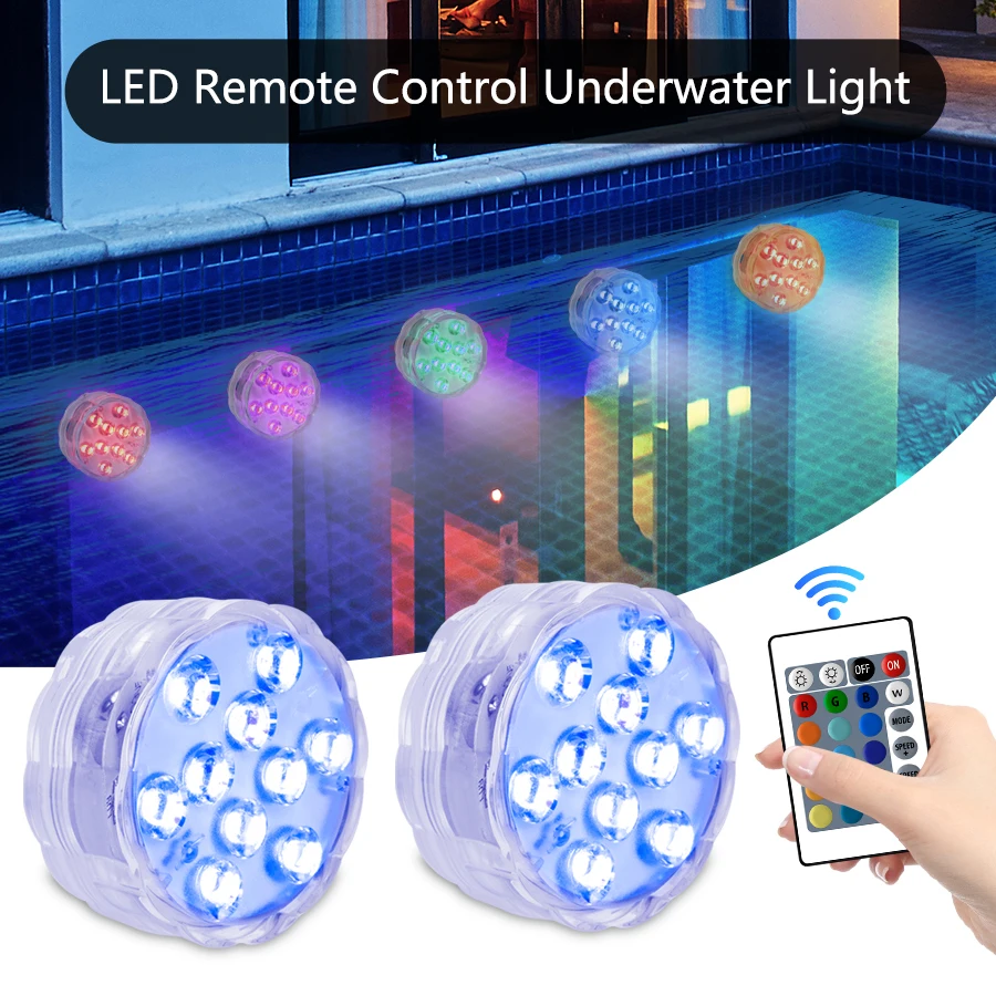 LED pod vodou Lantern RGB bazén pod vodou Light Light Outdoor Battery Poháriteľné ponorky Svetlo Plavecké bazény Príslušenstvo