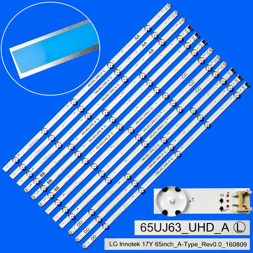 LED podsvietené prúžky pre 65UJ6300 65UJ630V 65UJ634V 65UJ5500 65UK6100 65LG63CJ-CA 65UJ6300-CA 65UJ6309 65UJ63_UHD_A BCD