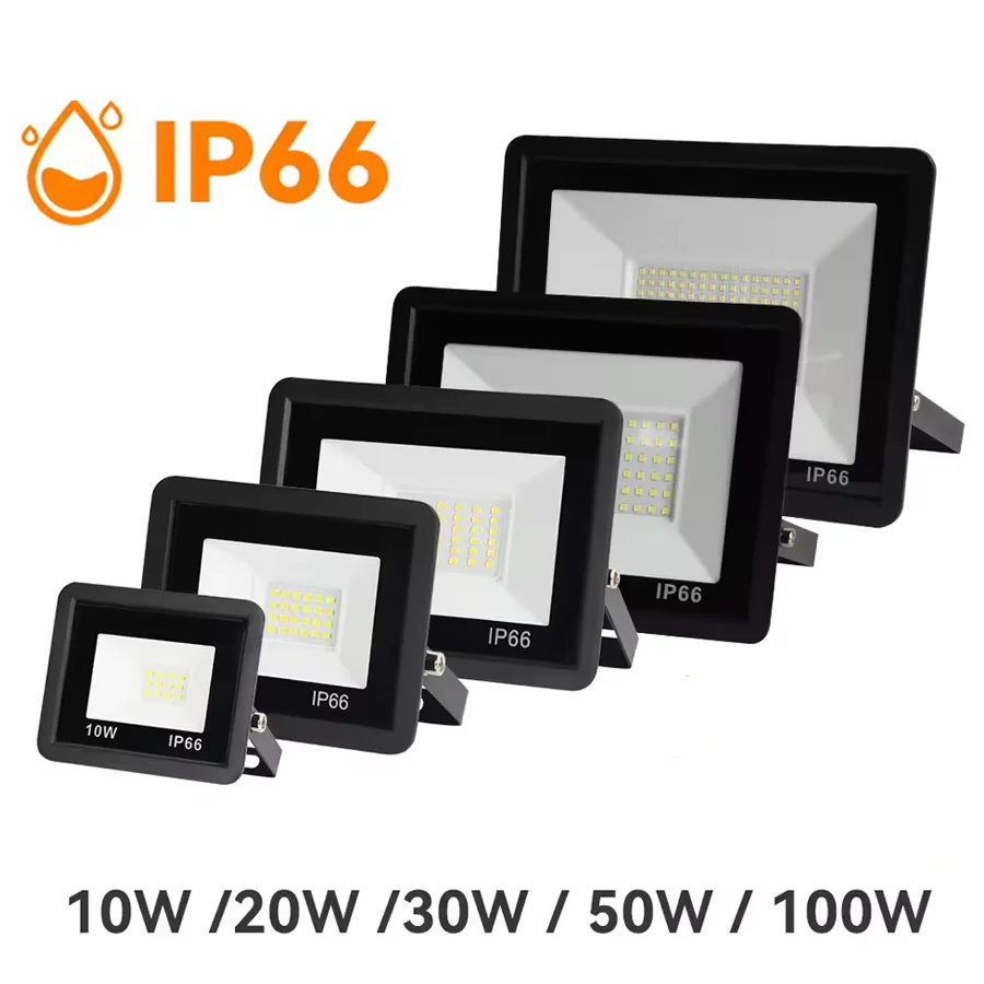 LED povodňové svetlo 10W 20W 30W 50W 100W 100 W AC220V Spotlight Spotlight Strešková lemka Svetlo Lampa Lampa IP66 Vodotesné vonkajšie záhradné osvetlenie