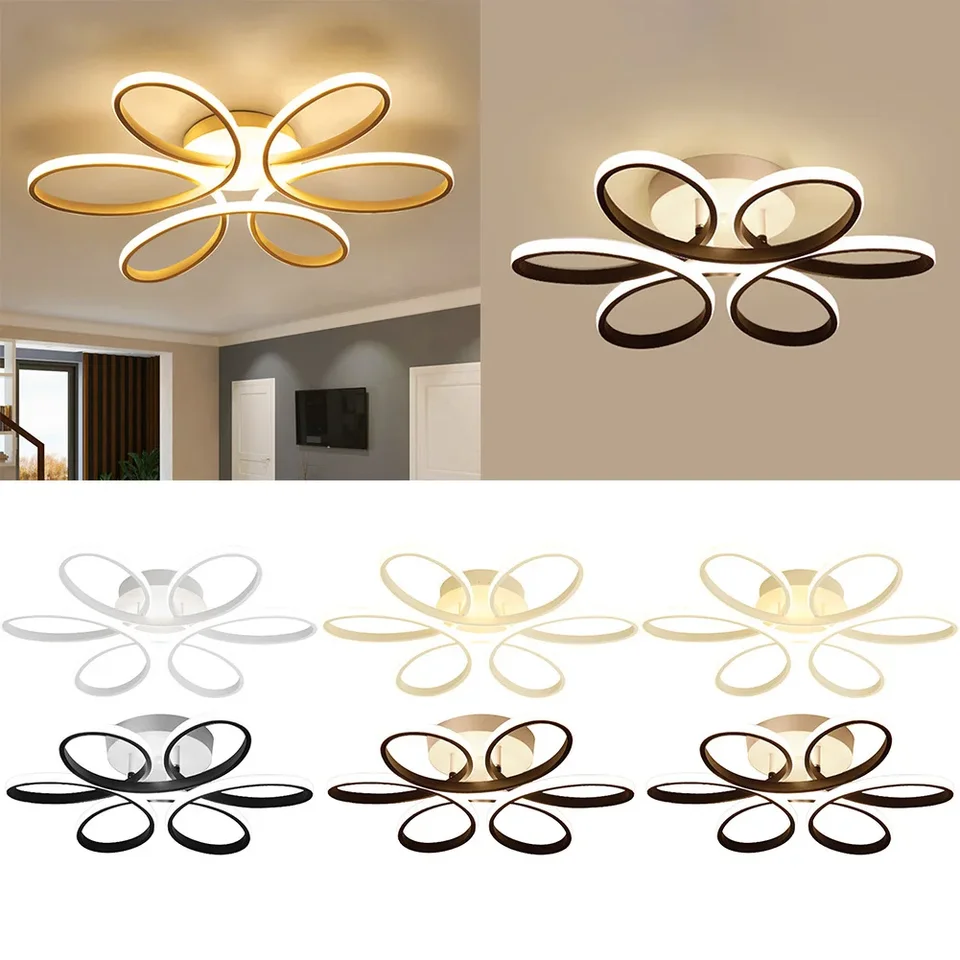 LED povrchová stropná lampa Stropná lampa Lampa 12 W tri farby kvetinové dizajn Stropné svetlá Oko starostlivosť o obývaciu izbu spálňa