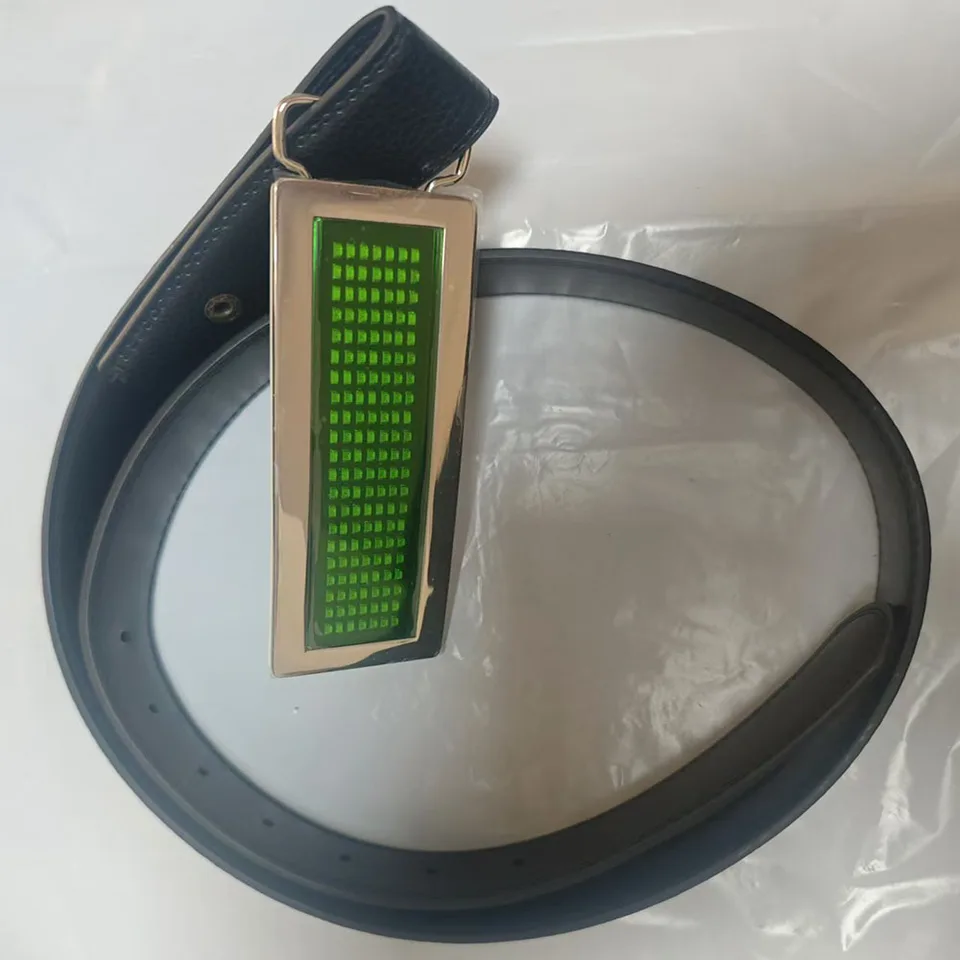 LED pracka žiariaca osvetlenie BELT LED displej luxusného dizajnéra pánske opasky Ženy blikajúca opasok
