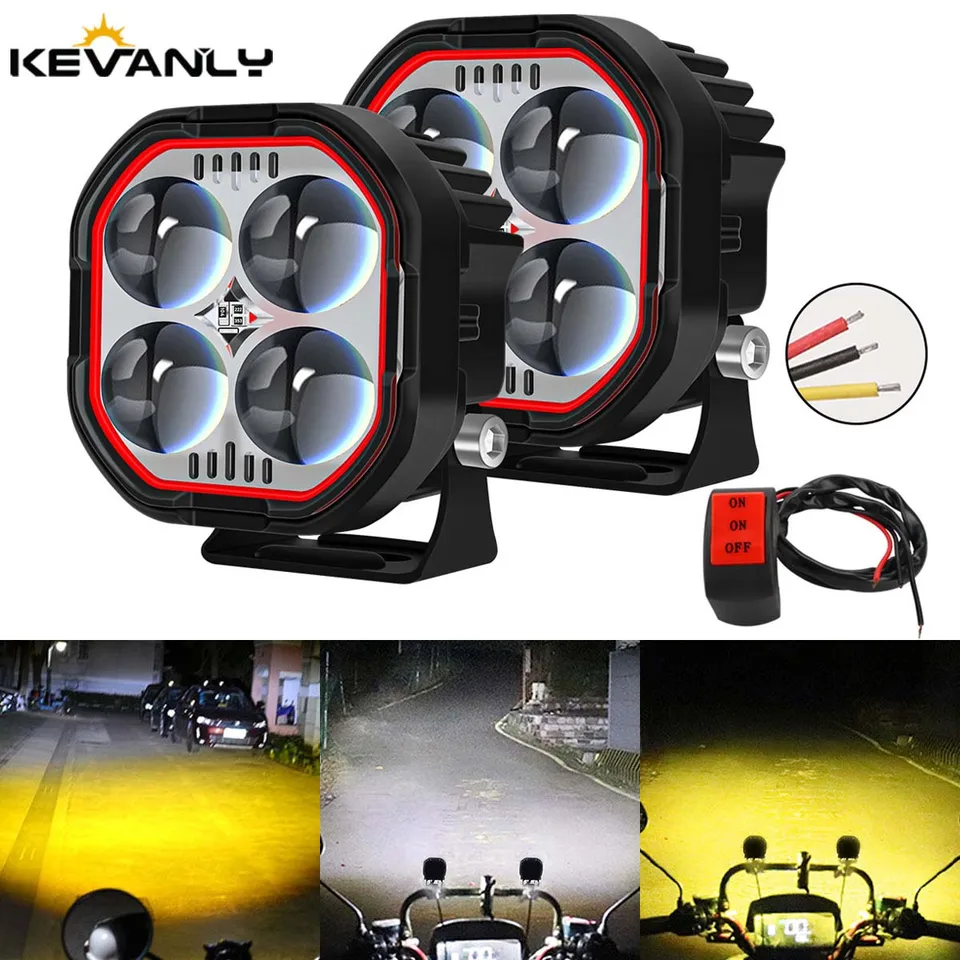 LED pracovné svetlo 2 -palcové motocykle LED dióda 30W svetlomet Super Bright Spotlight Dual Projector Pracovná lampa pre nákladné autá ATV