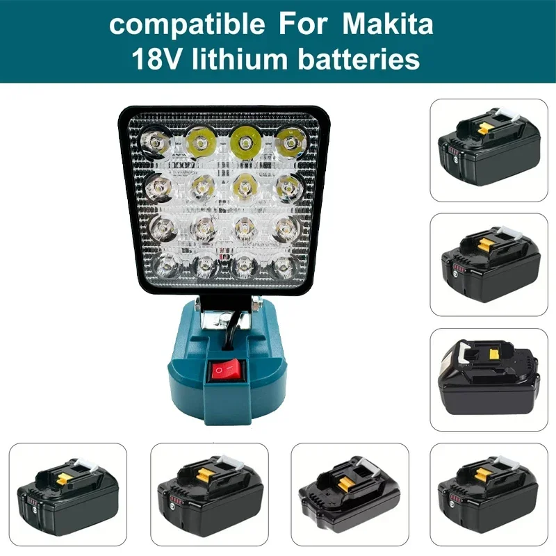 LED pracovné svetlá kempingová lampa Svietidlo Zameriava na Makita 18V lítium-iónovú batériu BL1830 BL1815 Adrnotless LED žiarovka osvetlenie LED žiarovky