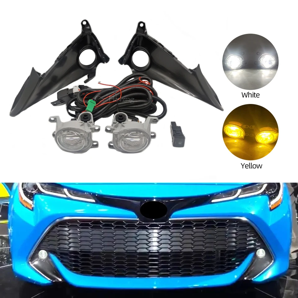 LED predný nárazník hmlové svetlo pre Toyota Corolla hatchback 2019 2020 2021 2022 s vodičmi Switch Herness Kit Fog Lamp Cover