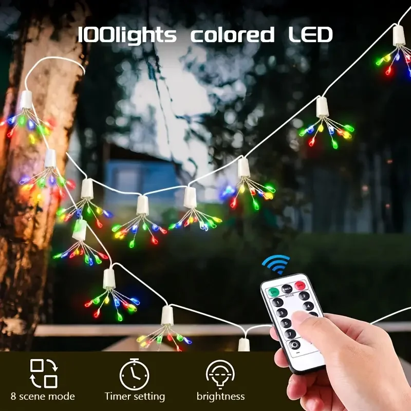 LED prúžkové svetlá struny USB s diaľkovým ovládacím reťazcom svetlá na vianočné novoročné svadobné spoločenstvo záhradná krajina dekor