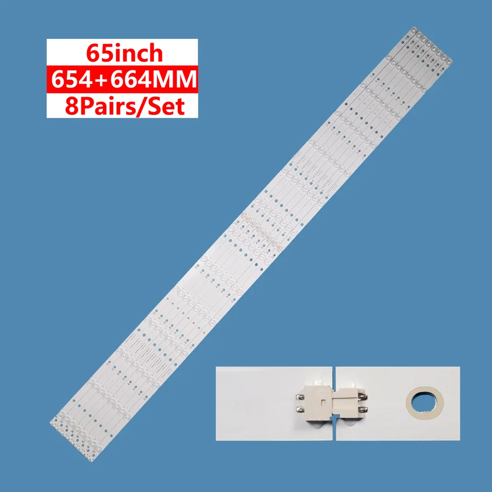 LED pásma pre KDL-65R580C LE65U7970 65PFF5652 LB65040 EVTLBM650P0701 KD-65X6000D CEJJ-LB650Z-14S1P-M2835-AB 8PIRS 7LED 3V