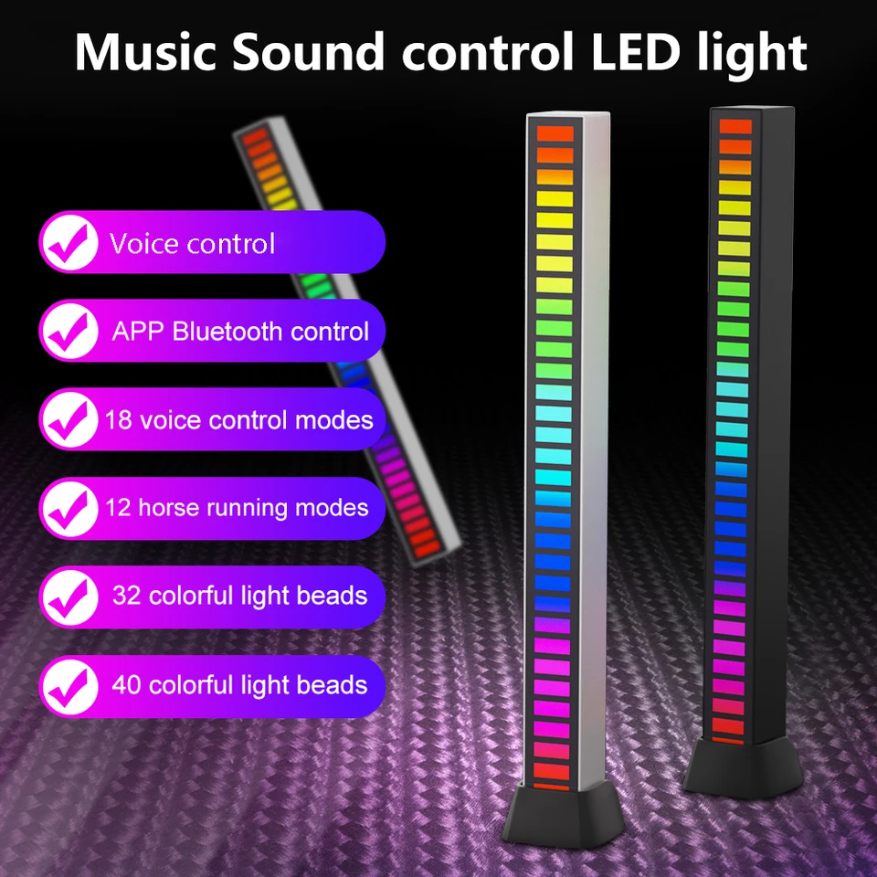 LED pásma ľahká hudba zvukovú kontrolu Pickup RGB Ambient Rhythm Farebné podsvietenie pre autá bar Game Atmosféra Lamp TV TV Audio Decor Decor