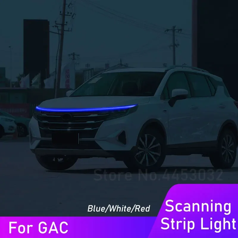 LED pásové kapucňa Svetlo DRL DRL pre GAC GS3 GS4 Coupe GS5 GS8 GM8 GPS stánok 12V skenovací efekt Denné svietidlo príslušenstva LAMP
