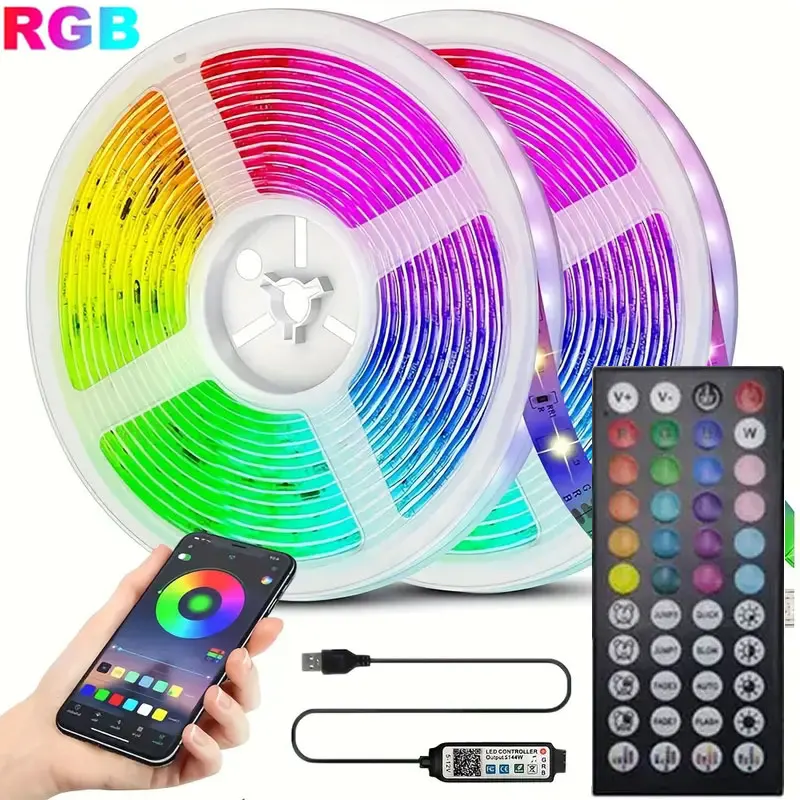 LED pásové svetlá Bluetooh App ir diaľkové ovládanie WiFi 1-30M USB RGB 5050 Flexibilná diódová páska pre izbu dekoráciu lampa LED lampa Ribbon