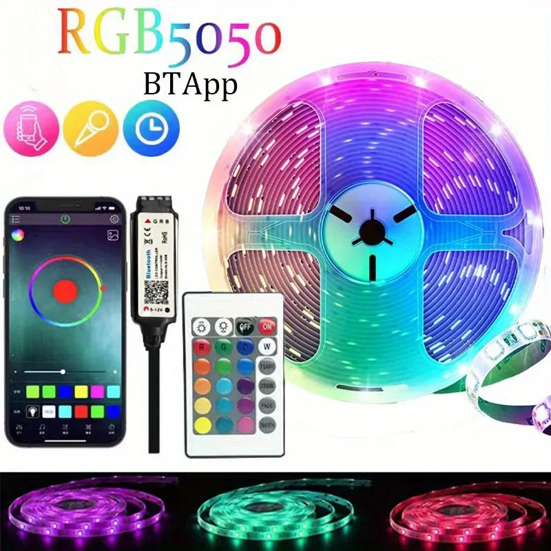 LED pásové svetlá Flexibilné 5050 SMD 5V páska Bluetooth USB RGB Self-pasívna televízia Dióda Dióda Dióda vhodná pre skrinky na spálne