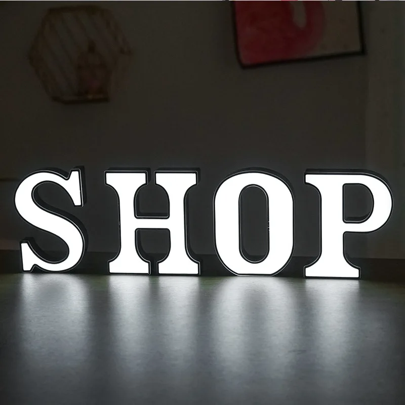 LED písmená abeceda svetla značka 18 cm žiariace listy digitálny model dom svetlo dekoratívne ľahké svadobné večere obchodné dekorácie