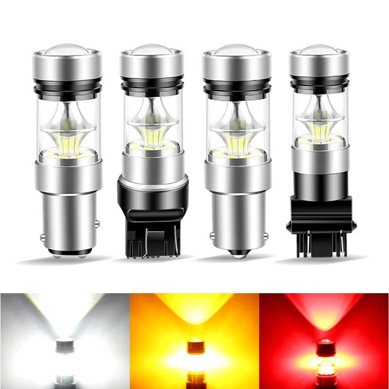 LED reverzné svetlo signálu LED 1156 P21W 100W BA15S 1156 T20 7440 W21W 7443 W21/5W LED záložné svetlo LED auto