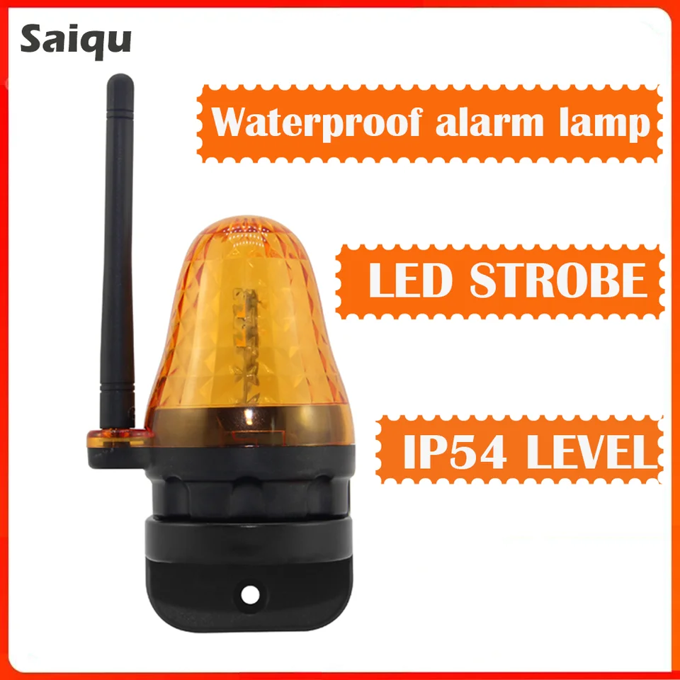 LED signál Alarm Light Strobe blikajúce núdzové 12V 24V 220V Výstražná lampa na automatickú otvárač garážových brán brány