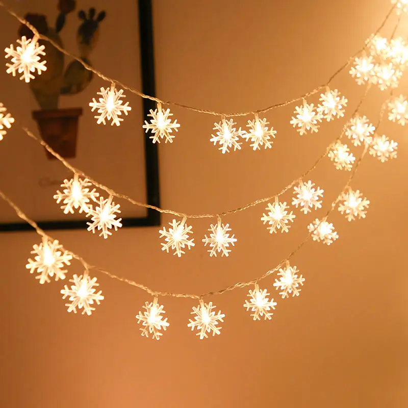 LED SNDY SNUDY STRUTY SLUTY SNOW VELY GARLAND DECORÁCIA na vianočné stromčeky Novoročné izba na Valentína BATÉRA