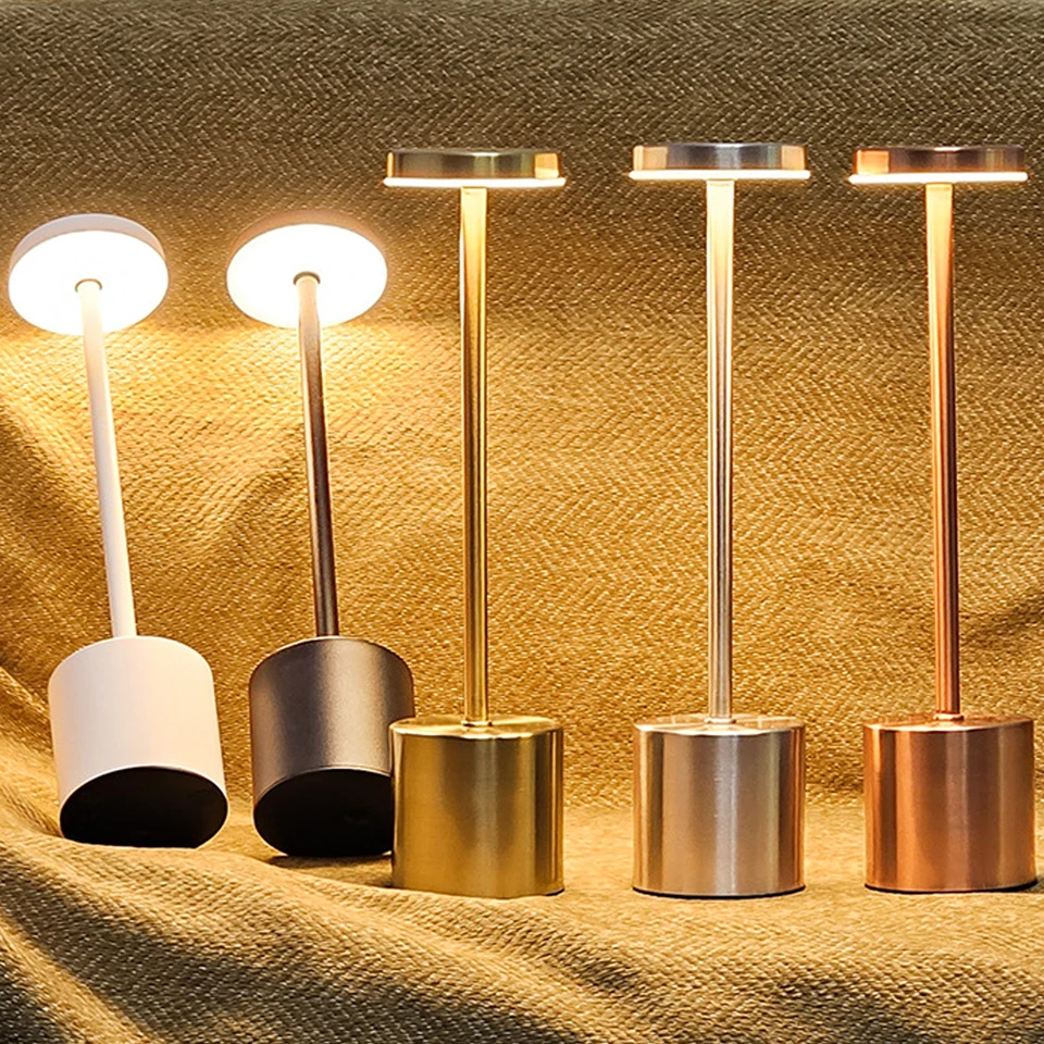LED stolová lampa dotyk senzora Nabíjateľná stolná plocha nočné svetlo bezdrôtové čítanie lampa pre reštauráciu Hotel bar spálne dekorácie svetlo