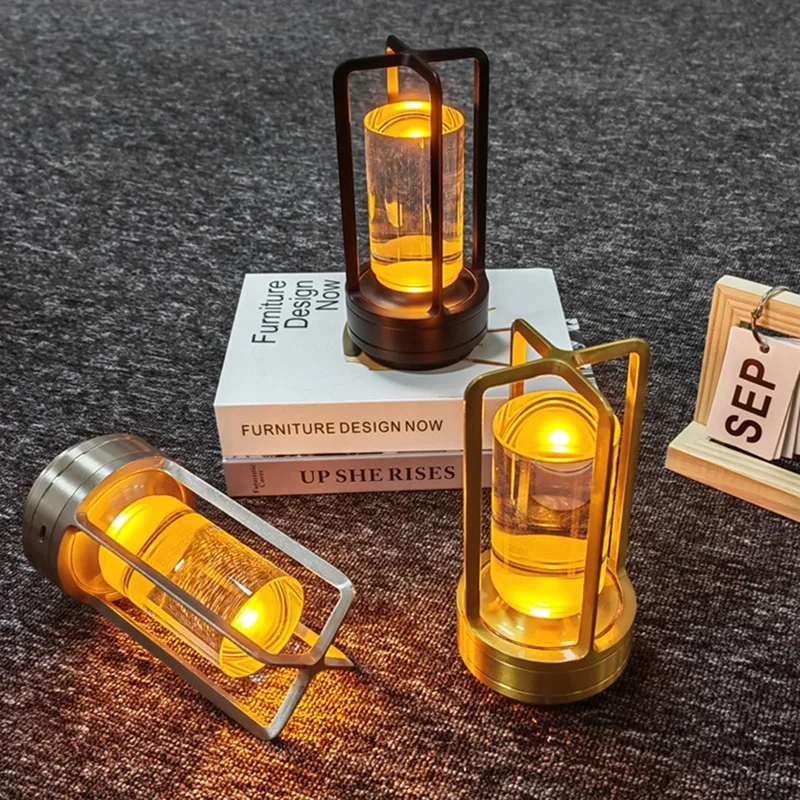 LED stolová lampa Nabíjateľná dotyková nočná ľahká spálňa lôžko stolová lampa dekoratívna lampa
