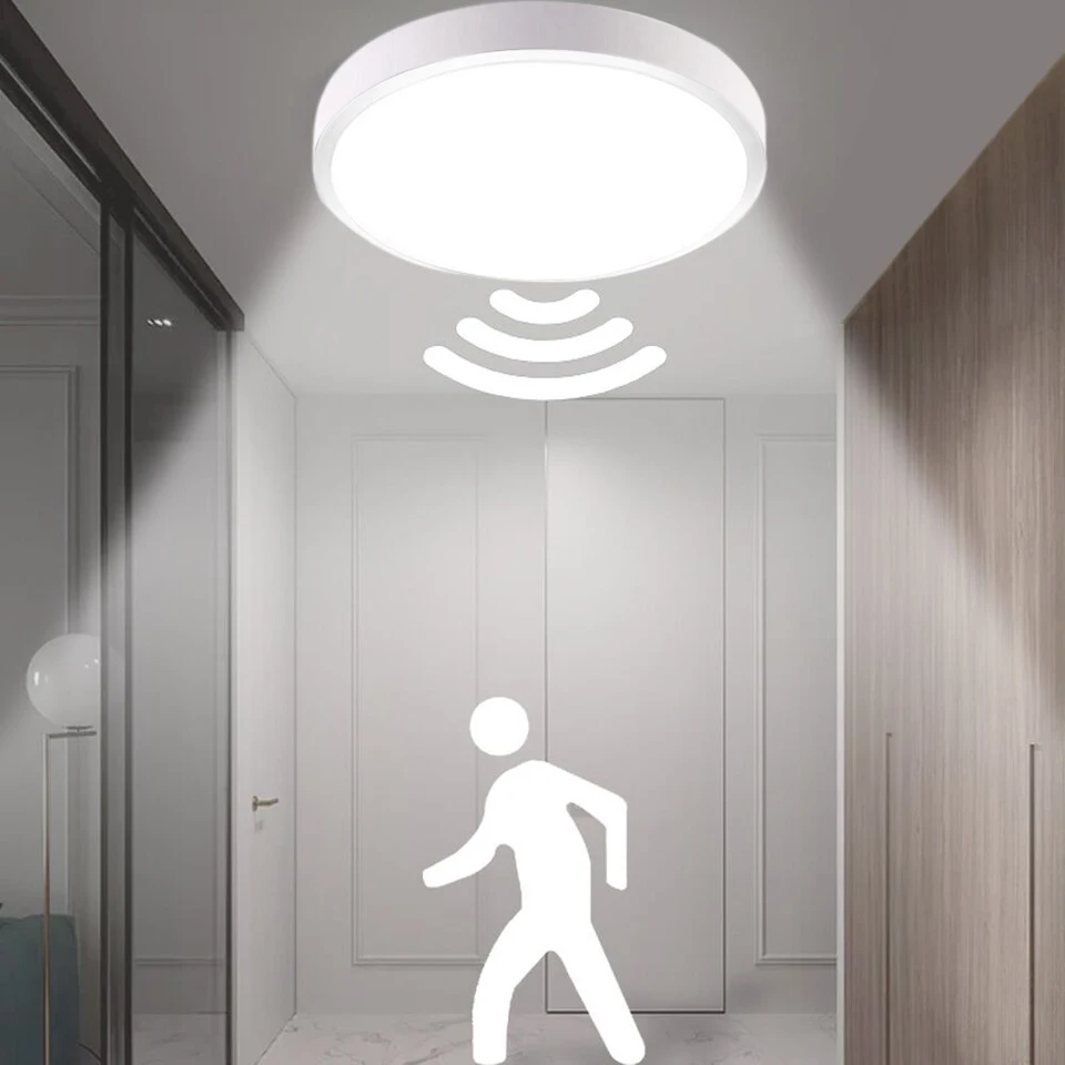 LED stropné svetlá 12 W 18W PIR Sensor MOUNT MODERNÉ Stropné lampa AC 85-265V Radarový senzor Plafondlamp pre obývaciu izbu v interiéri