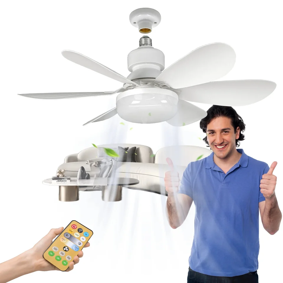 LED stropný ventilátor Light E27 s diaľkovým ovládaním tlmením 3-stupňovej nastaviteľnej rýchlosti vetra vhodná pre štúdium obývacej izby Home Použitie