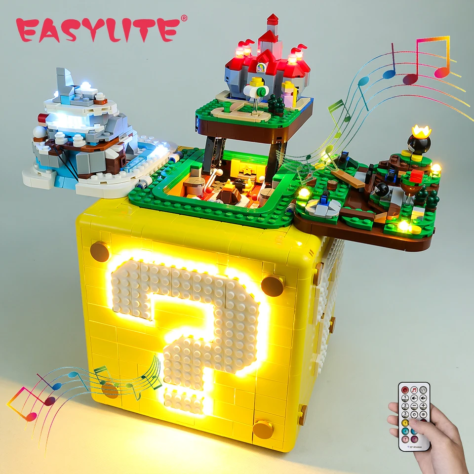 LED svetelná súprava pre 71395 Super 64 otáznik dobrodružstvá Game Building Blocks Darčeky DIY Hračky Set Only Light Kit No Model