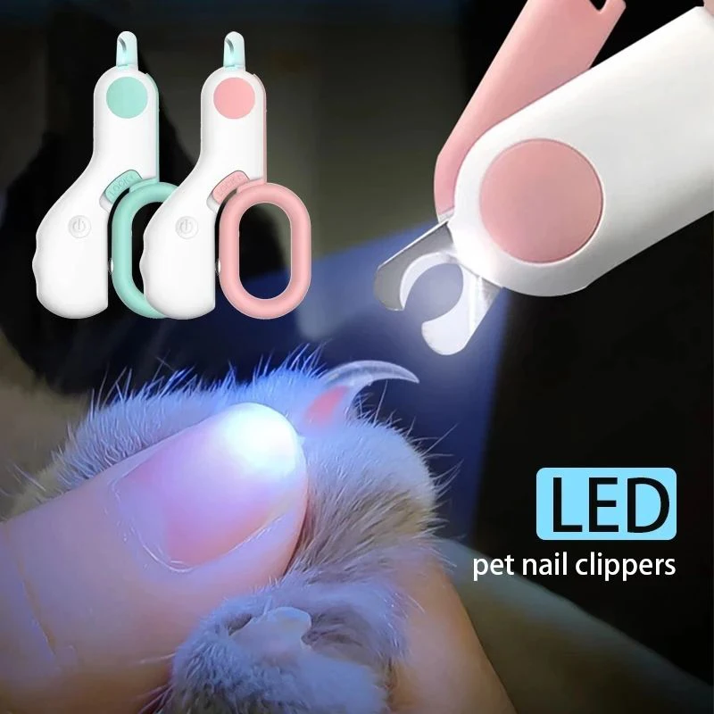LED svetlo Cat Dog Capper Cutter Professional PET Claw Trimmer s bezpečnostným zámkom šteňa mačiatko zvieratá starostlivosť o starostlivosť o starostlivosť