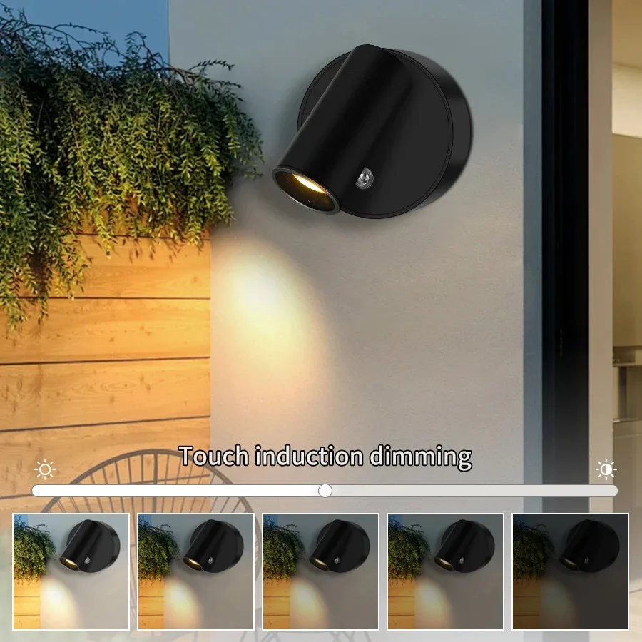 LED svetlo magnetické USB nabíjateľné stenu svetlo reflektor bezdrôtovej steny čítanie svetla spálne lôžko