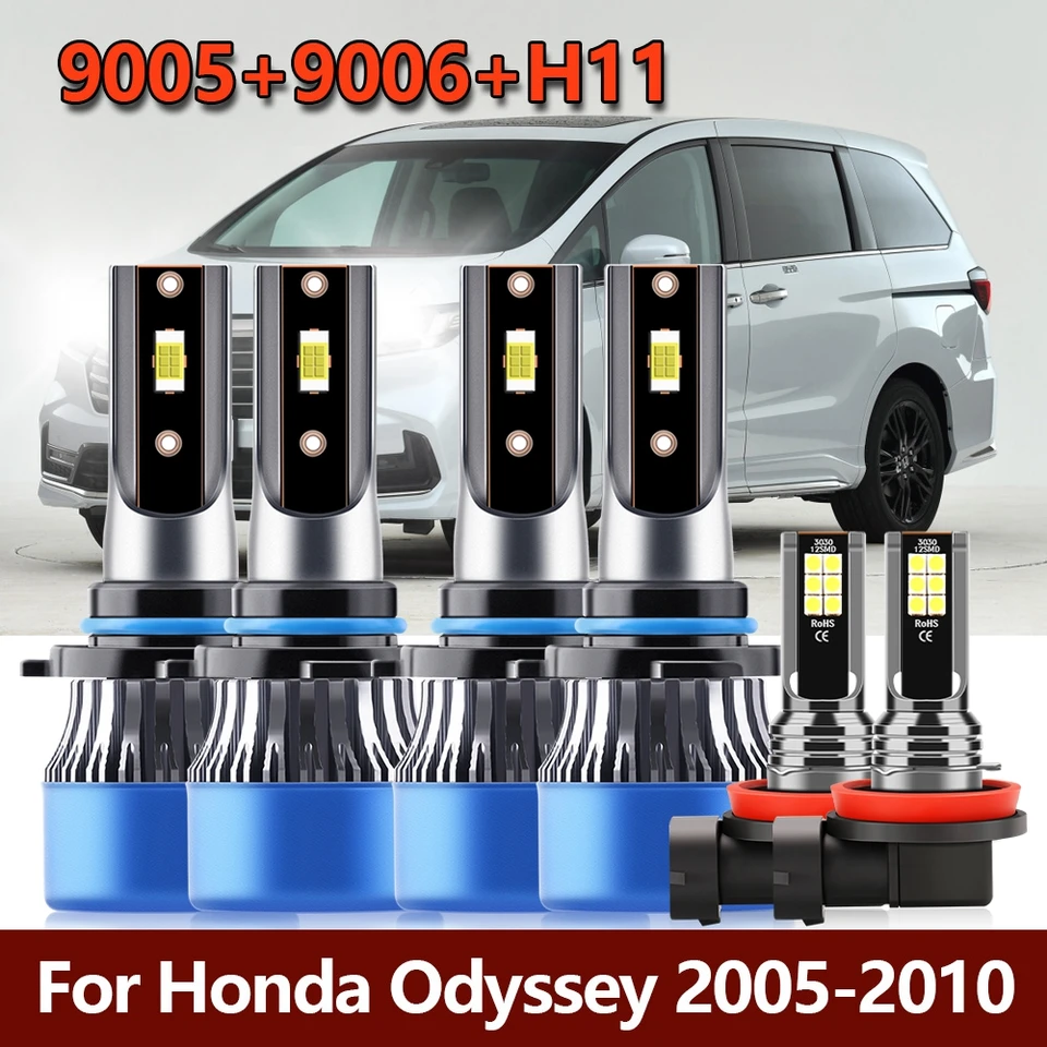 LED svetlomet 110W súprava 12V pre Honda Odyssey 2005 2006 2007 2008 2010 High Low 9005 9006 Bright 15000 lm žiarovky / auto H11 FOG LAMP