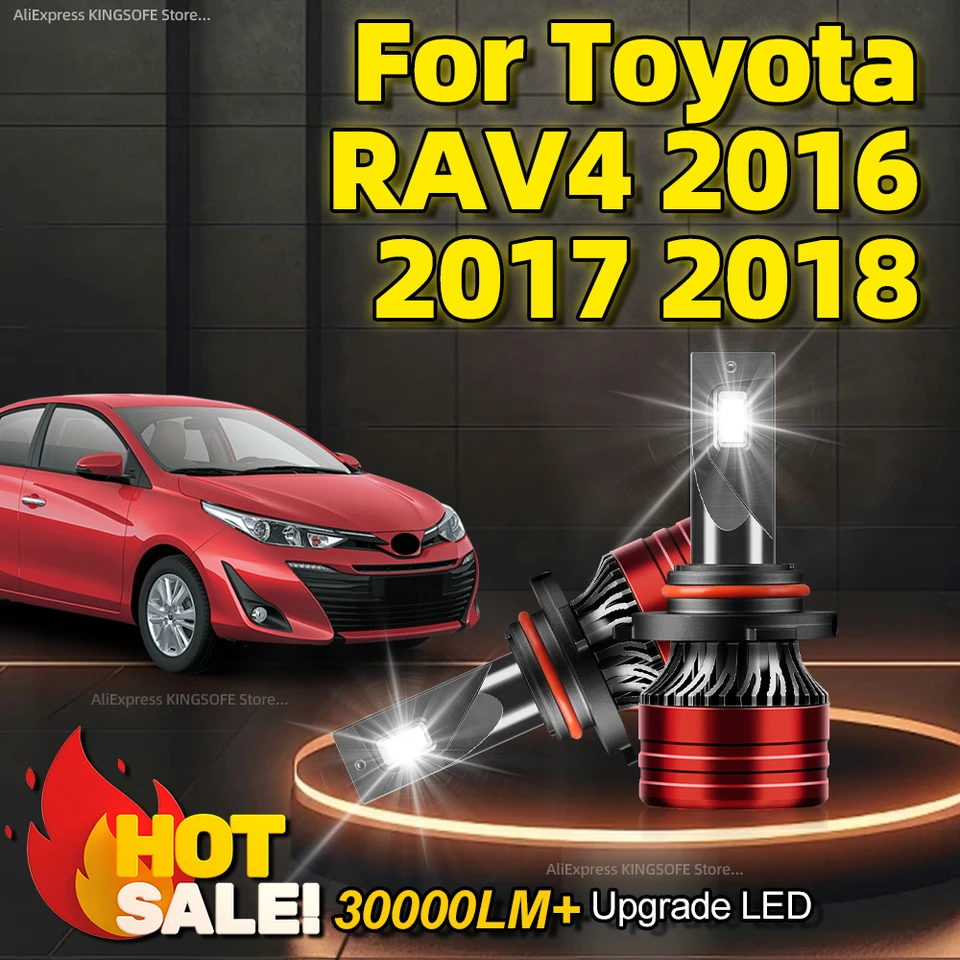 LED svetlá 12V CAR 9012 CANBUS CAR Svetlomet CSP Chip 200W s dlhým životom Fan Long Life Svetlo pre Toyota Rav4 2016 2017 2017 2018