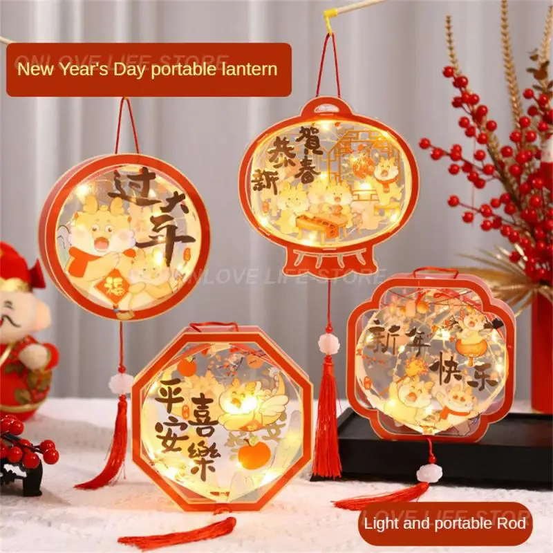 LED svetlá trvanlivé novoročné dekorácie Red Lantern Material Balíček prenosné klasické dovolenkové svetlá Červená lucerna String DIY