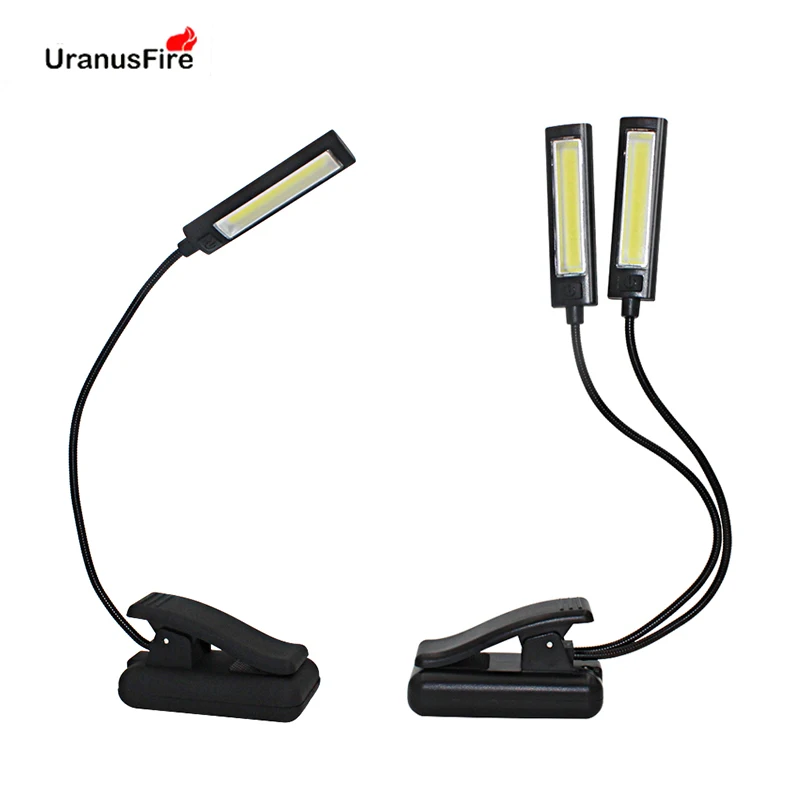 LED USB nabíjateľné čítanie knihy Light lampa Mini Flexibilné klip-on vstavané batérie note kníhku